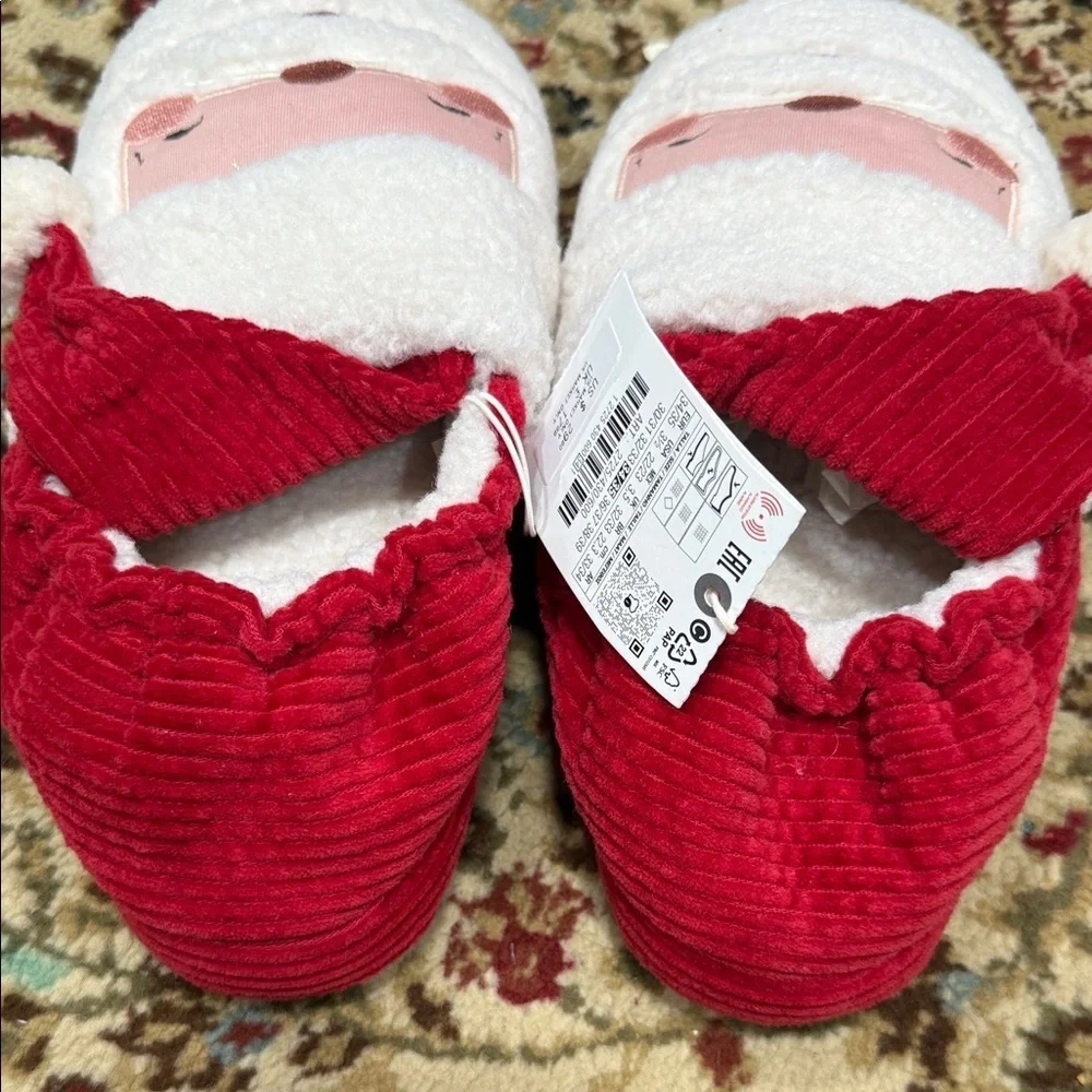 Zara Kids Santa Slippers - Red and White